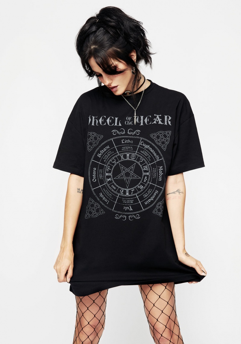 Disturbia Sabbat Graphique Tee Robe | MGS-05306041