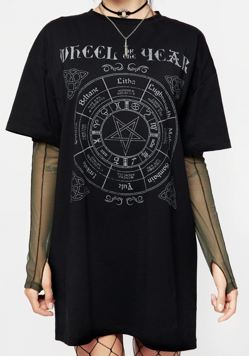 Disturbia Sabbat Graphique Tee Robe | MGS-05306041