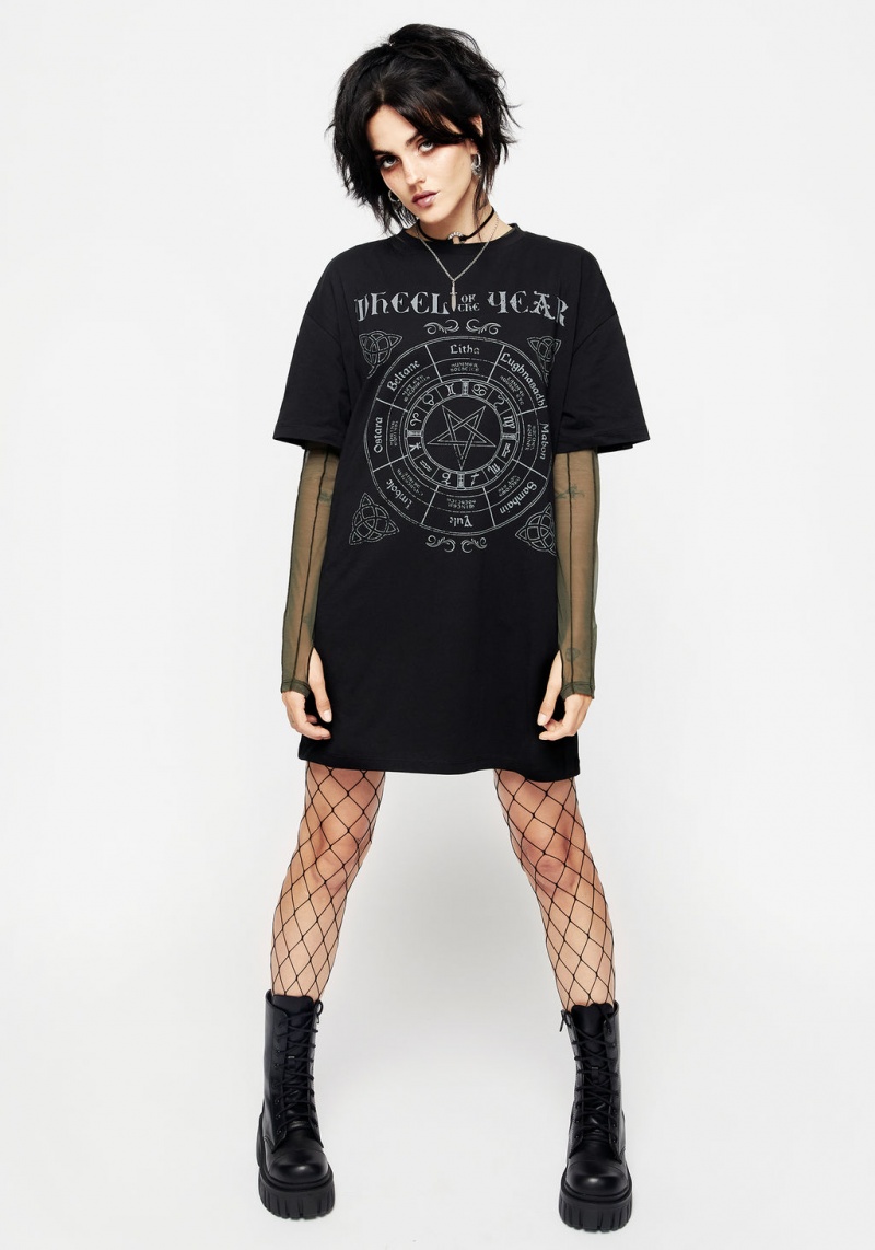 Disturbia Sabbat Graphique Tee Robe | MGS-05306041