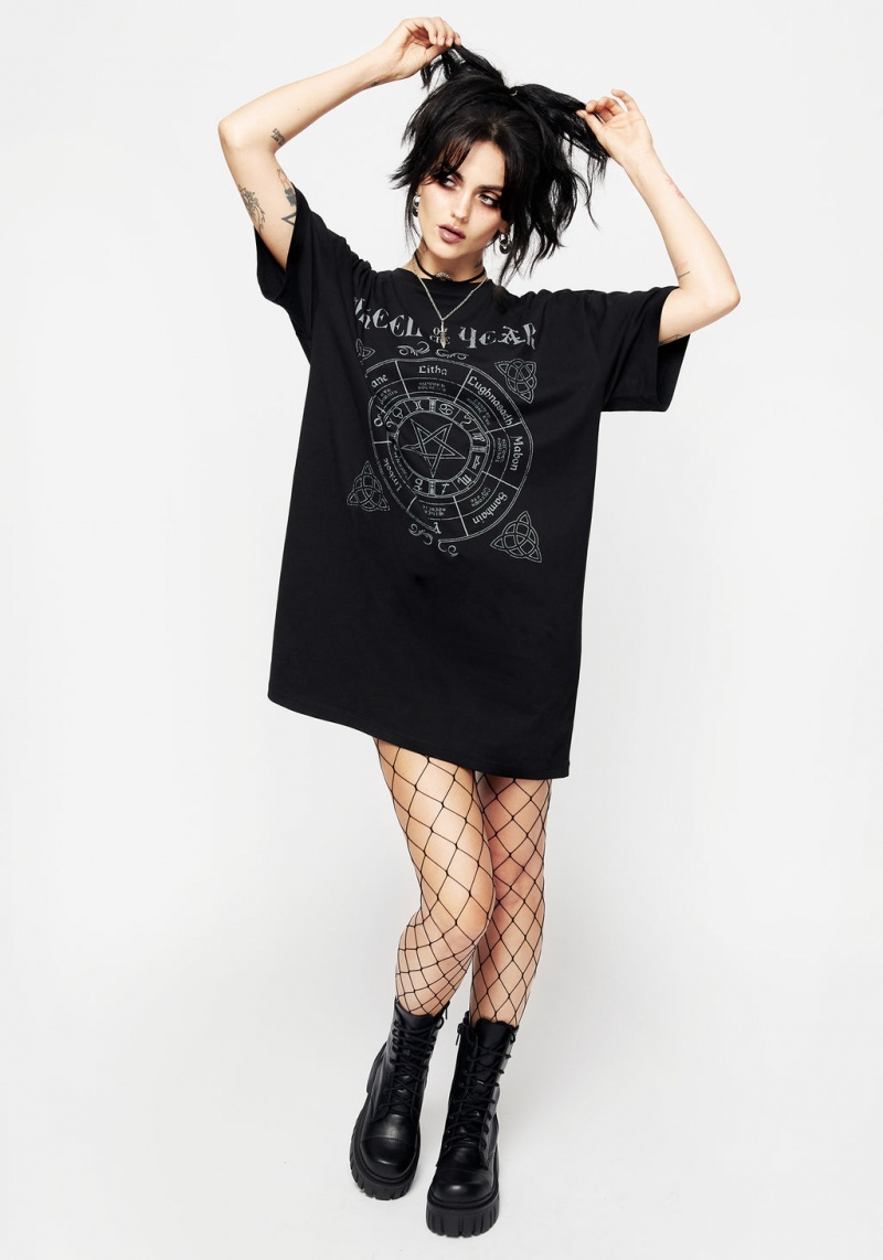 Disturbia Sabbat Graphique Tee Robe | MGS-05306041