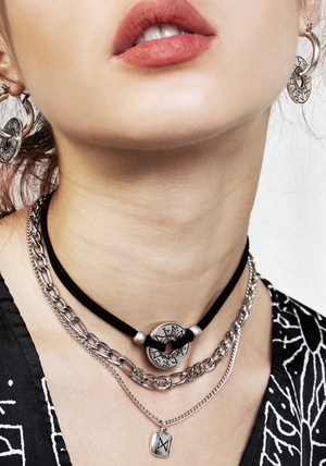 Disturbia Runes Layered Necklace | UHB-75704289