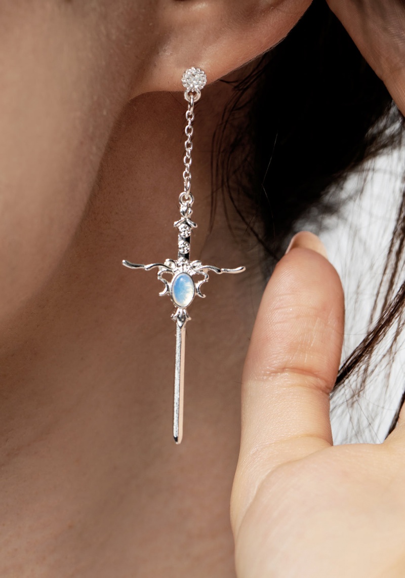 Disturbia Galatine Opal Sword Earrings | AVO-49164277