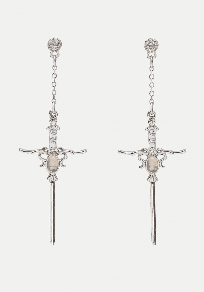 Disturbia Galatine Opal Sword Earrings | AVO-49164277