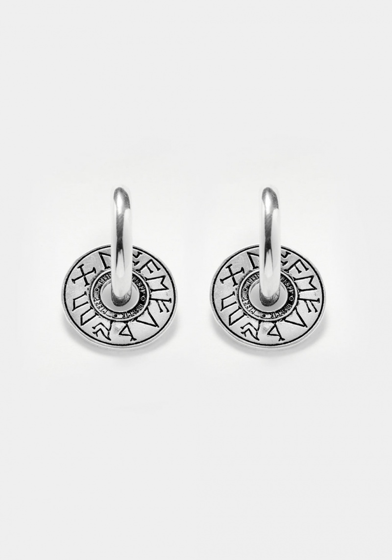 Disturbia Runes Disk Earrings | ILP-63982268