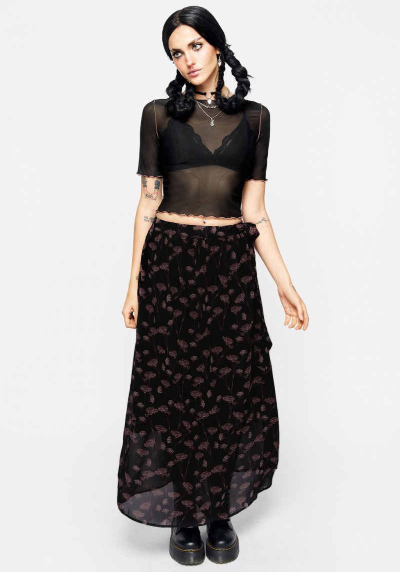 Disturbia Sauvage Mesh Crop Top | ZXJ-63493776