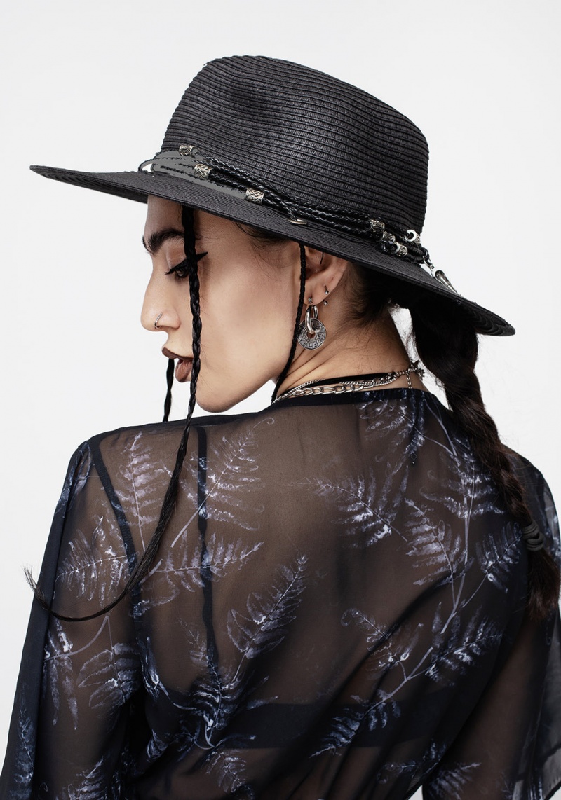 Disturbia Rituals Raven Skull Fedora | YFS-73383435