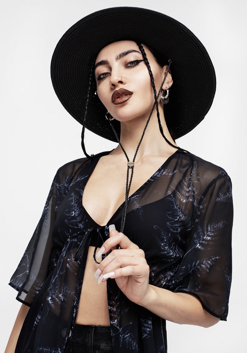 Disturbia Rituals Raven Skull Fedora | YFS-73383435