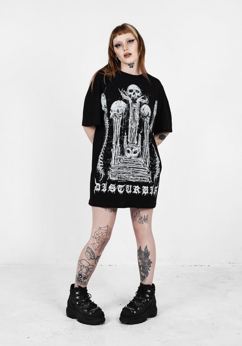 Disturbia Xenomort Corta Sleeve T Shirt Robe | XZW-97266270