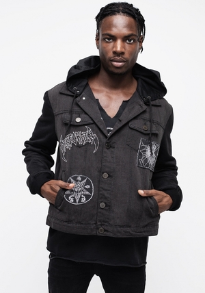 Disturbia Shadows Denim Hoody | GMM-69847084