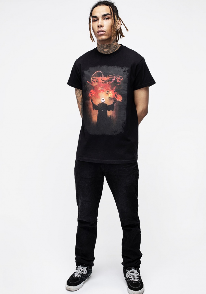 Disturbia Frazetta Devil's Generation Corta Sleeve T-Shirt | QEK-42756253