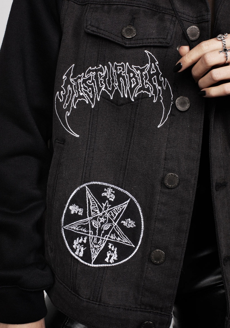 Disturbia Shadows Denim Hoody | HSJ-73998721