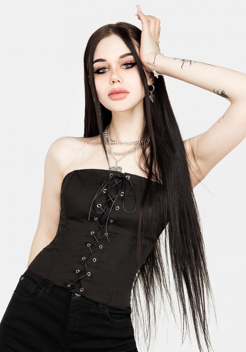 Disturbia Morticia Dentelle-up Corset | FUW-90885516