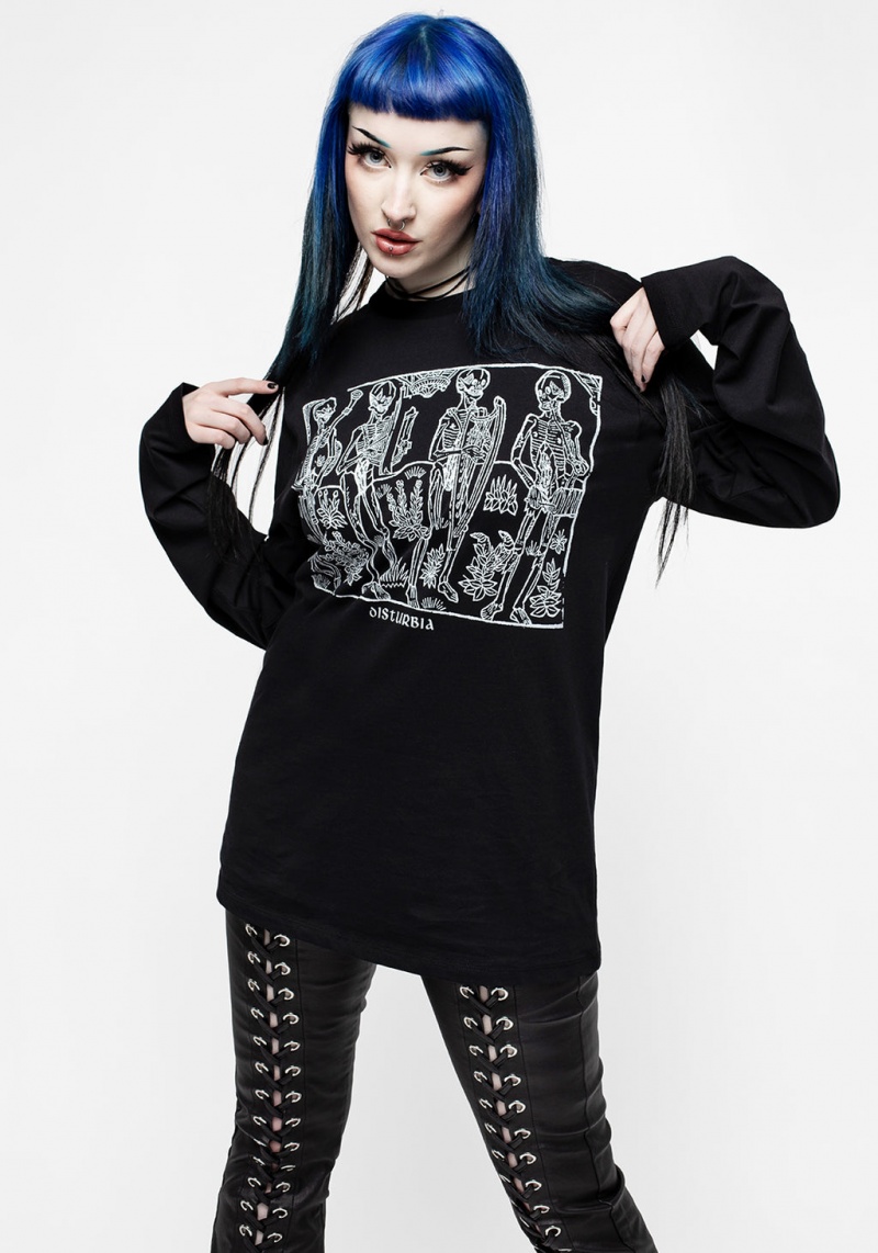 Disturbia Macabre Long Sleeve T-shirt | FTZ-43721328