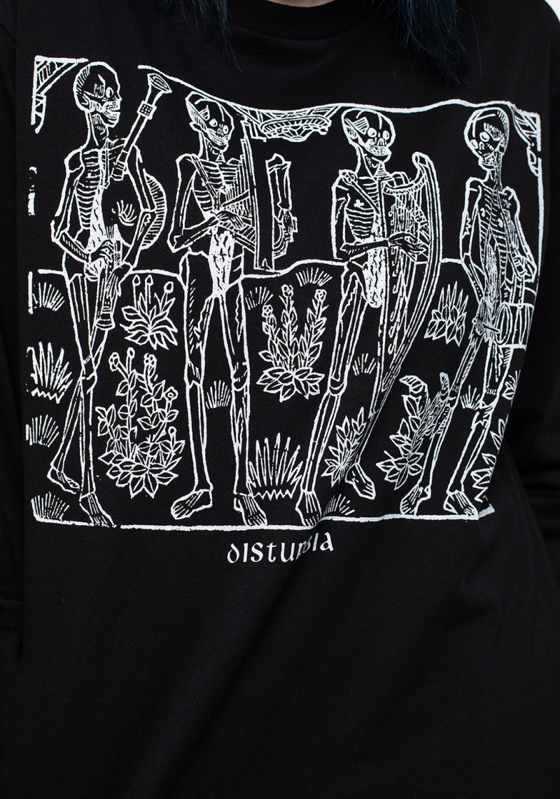 Disturbia Macabre Long Sleeve T-shirt | FTZ-43721328