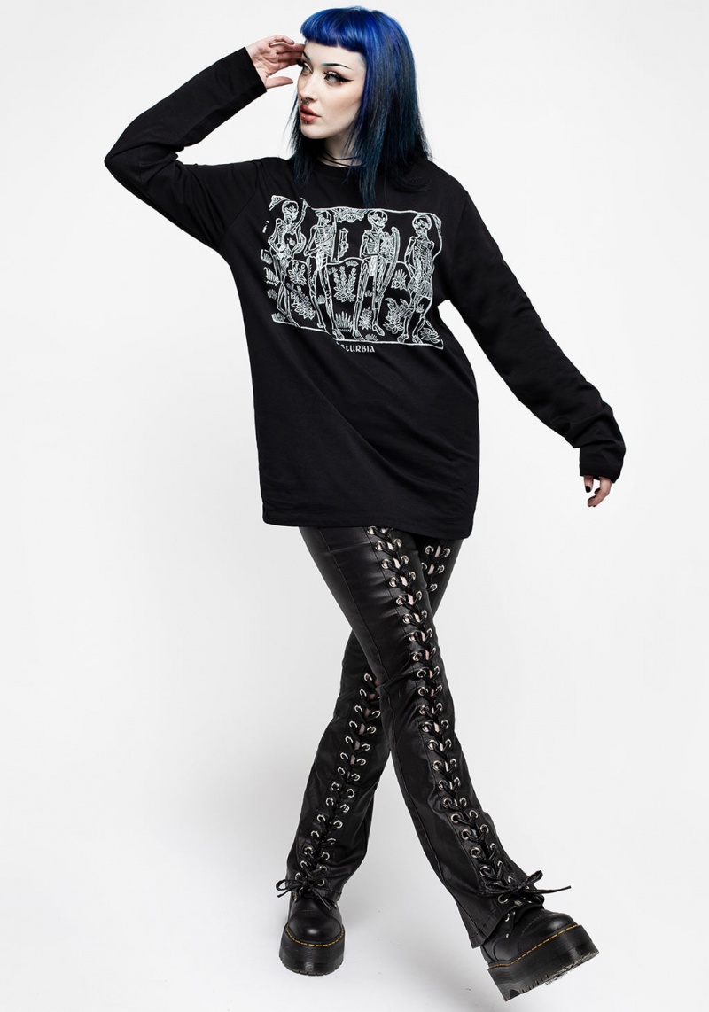 Disturbia Macabre Long Sleeve T-shirt | FTZ-43721328