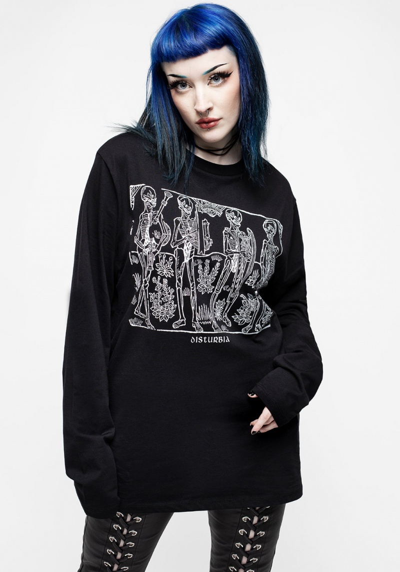 Disturbia Macabre Long Sleeve T-shirt | FTZ-43721328