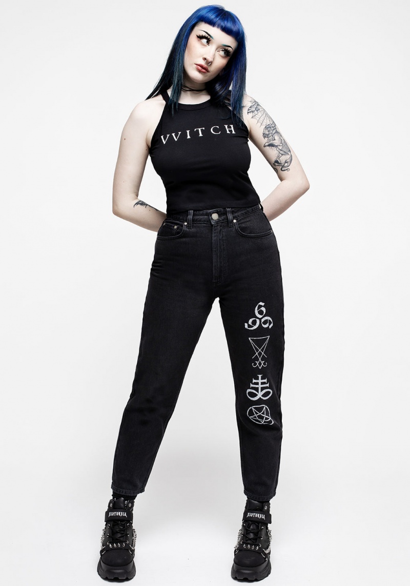 Disturbia Witch Racer Back Crop Vest | GSO-97891338