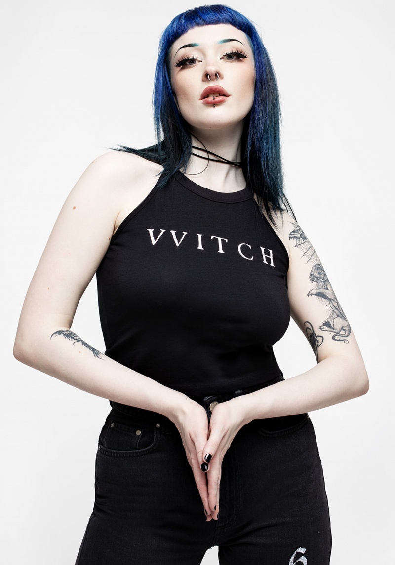 Disturbia Witch Racer Back Crop Vest | GSO-97891338