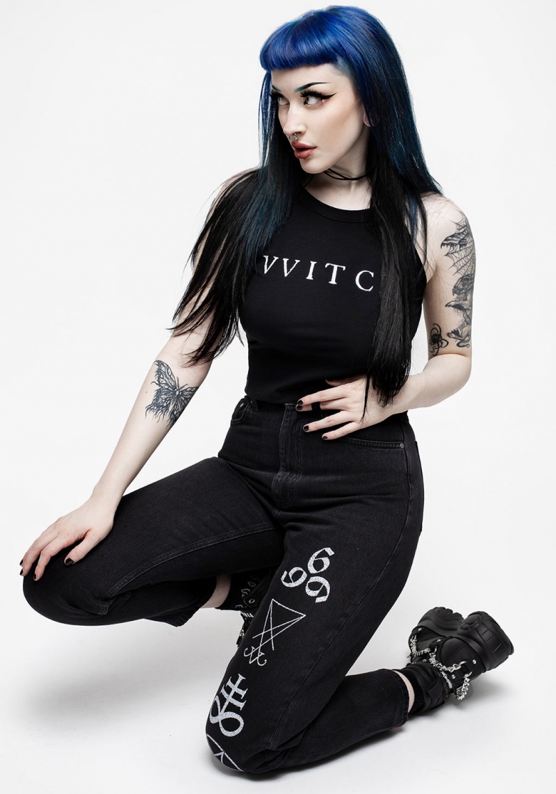 Disturbia Witch Racer Back Crop Vest | GSO-97891338