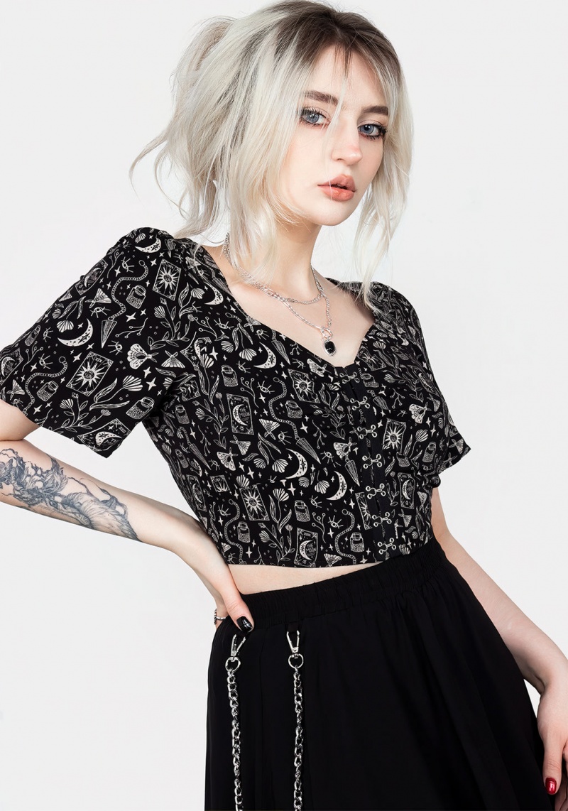 Disturbia Craft Hook And Eye Crop Top | HGV-11077757