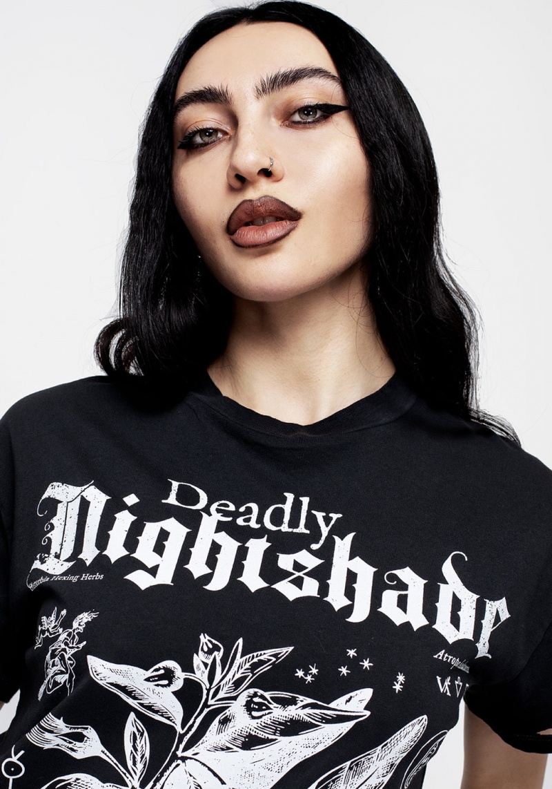 Disturbia Nightshade Distressed T-shirt | HRR-59272466