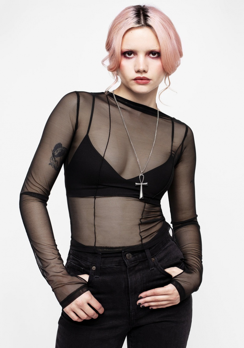 Disturbia Dissident Asymmetric Seam Mesh Top | EPI-13794888