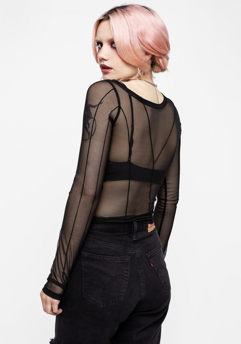 Disturbia Dissident Asymmetric Seam Mesh Top | EPI-13794888