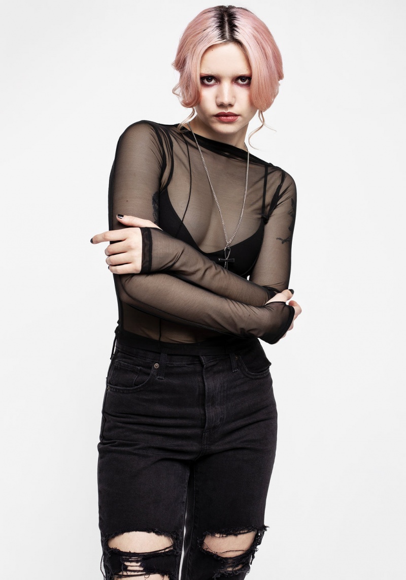 Disturbia Dissident Asymmetric Seam Mesh Top | EPI-13794888