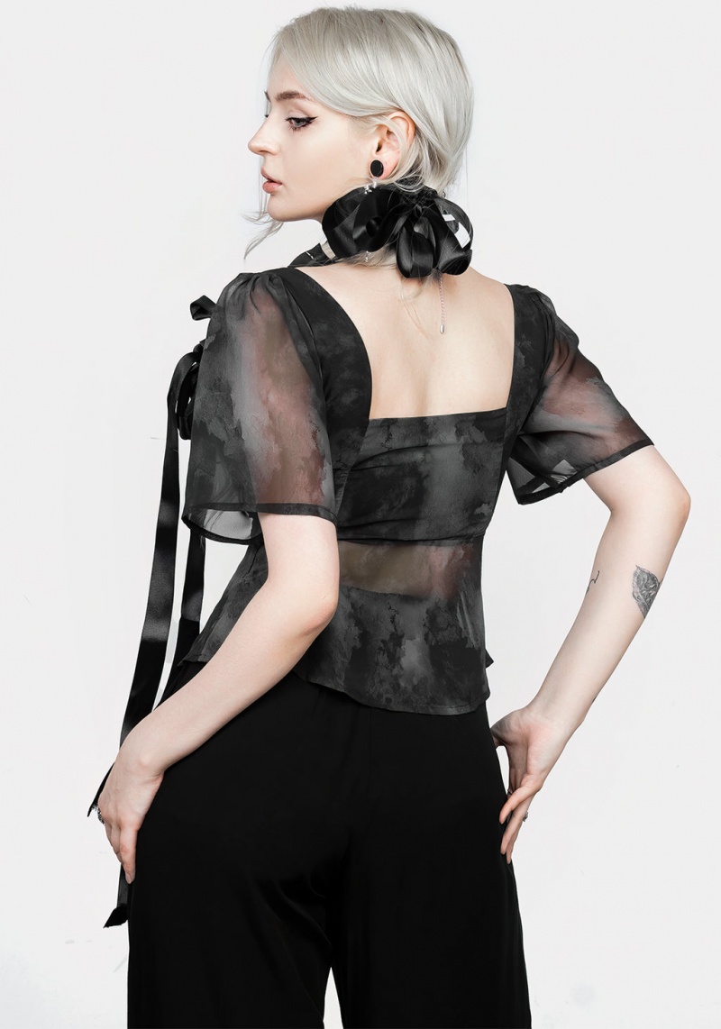 Disturbia Tempest Tie Peplum Top | DVI-15494039