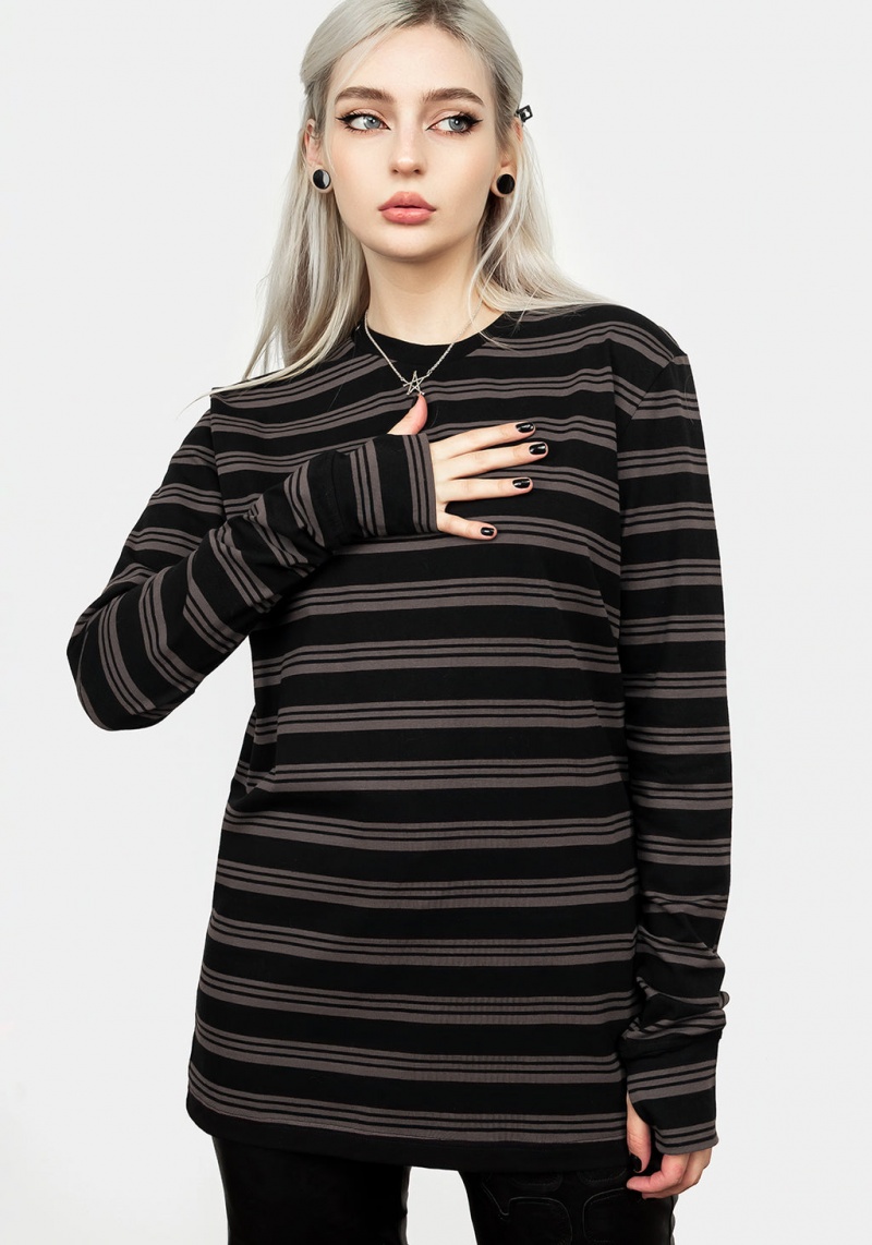 Disturbia Nevermind Long Sleeve T-Shirt | TNG-68778818