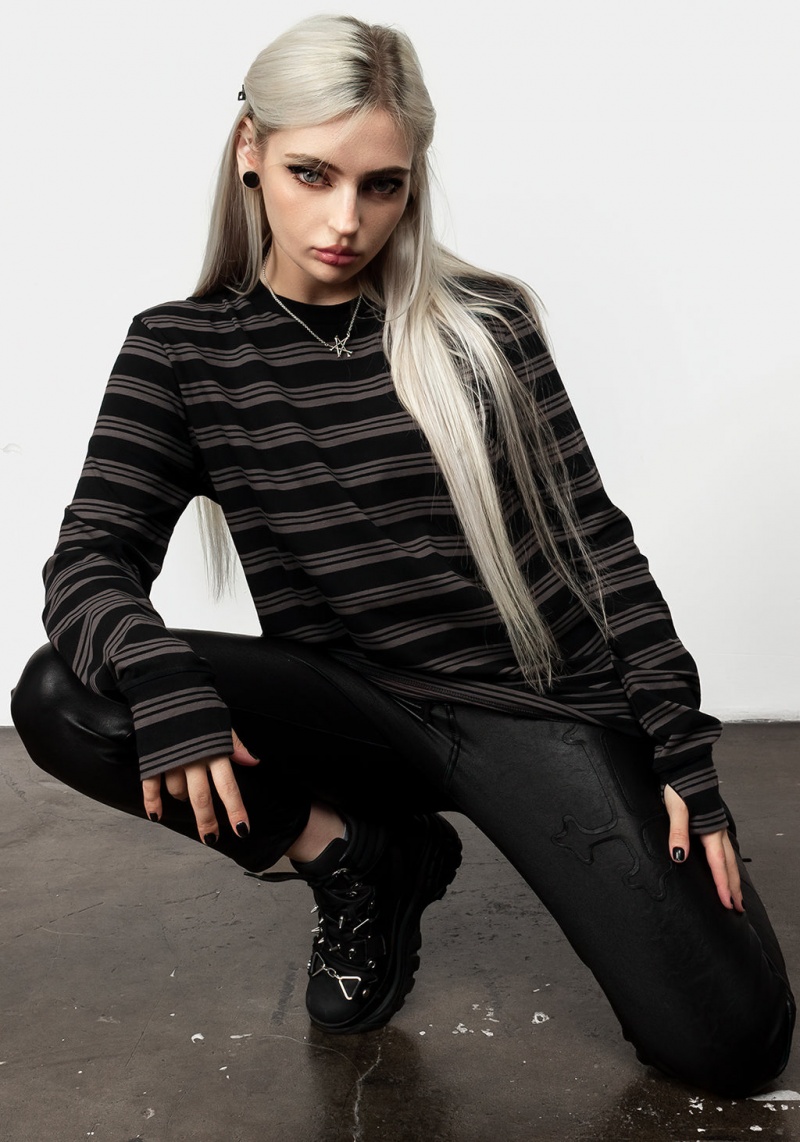 Disturbia Nevermind Long Sleeve T-Shirt | TNG-68778818