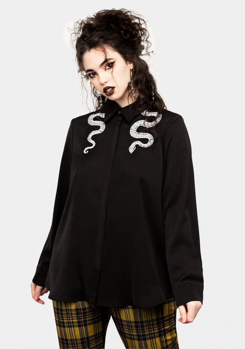 Disturbia Slither Embroidered Snake Shirt | DIY-69364928