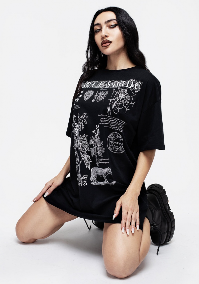 Disturbia Wolfsbane T-shirt Robe | GHW-86378475