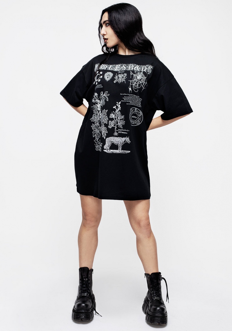 Disturbia Wolfsbane T-shirt Robe | GHW-86378475