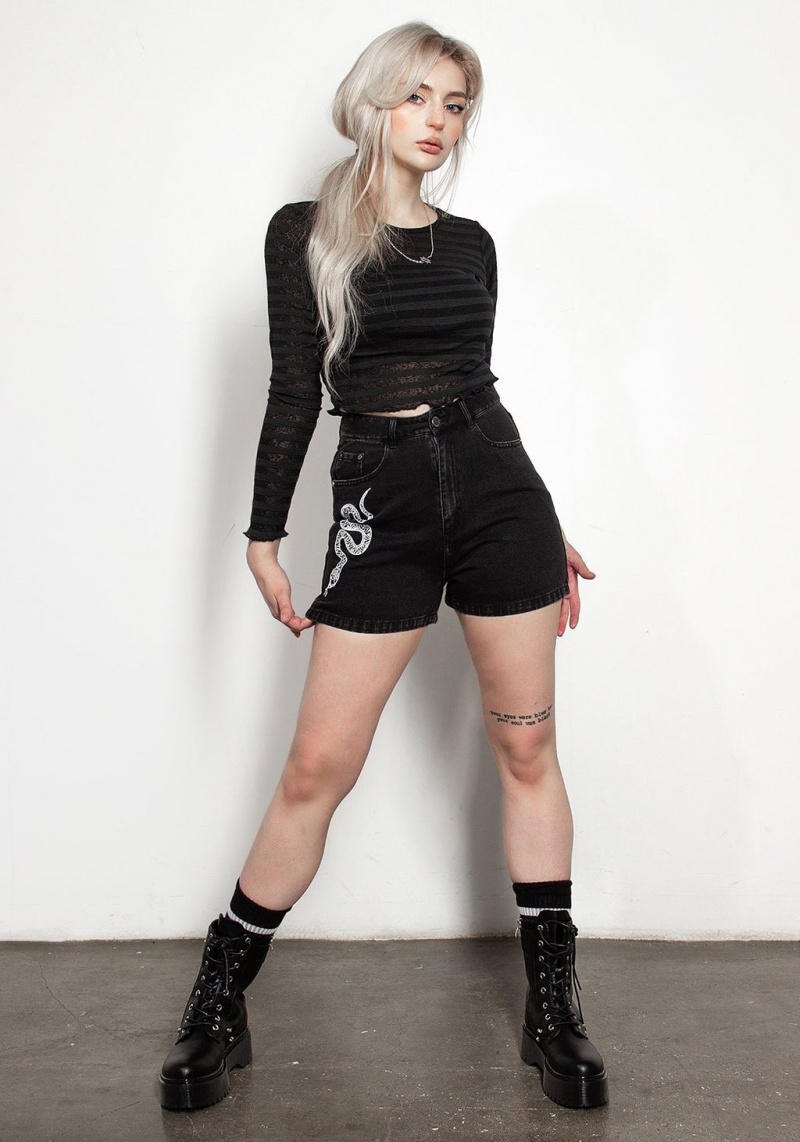 Disturbia Gomez Rayé Crop | OIC-88123094