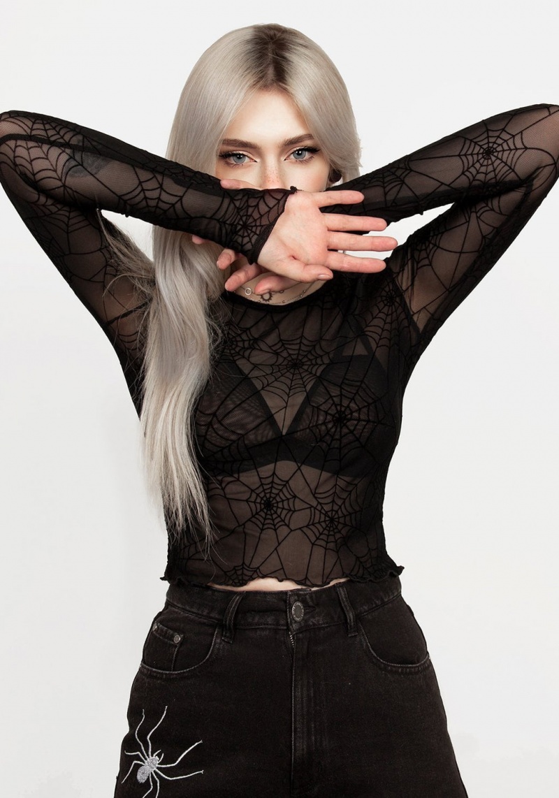 Disturbia Venom Mesh Crop | MEL-75469466