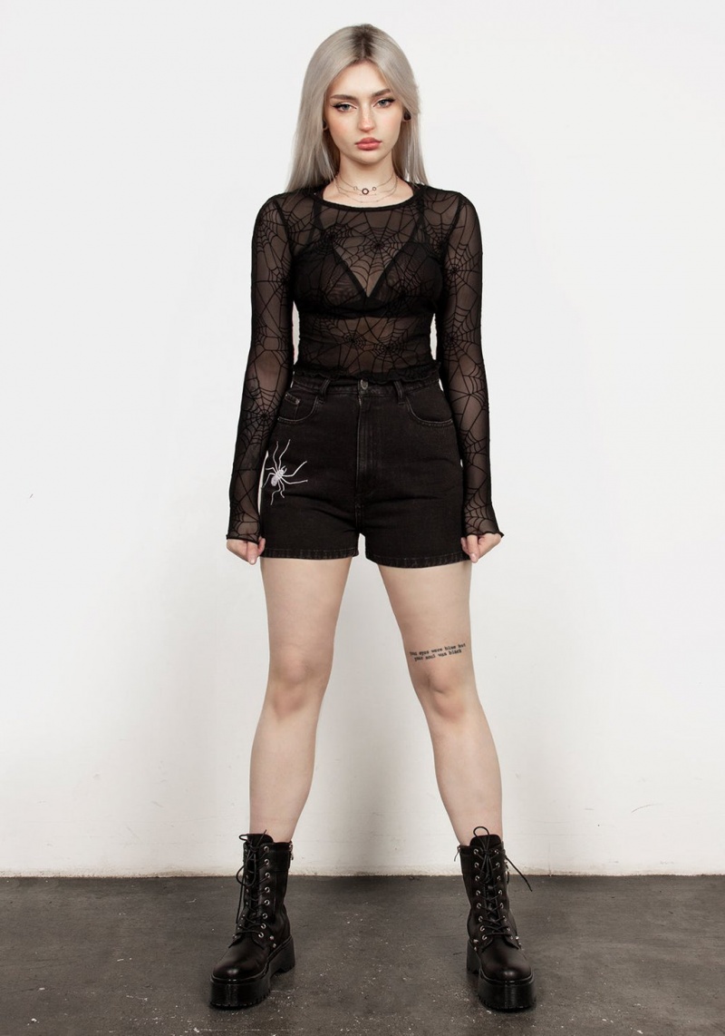 Disturbia Venom Mesh Crop | MEL-75469466