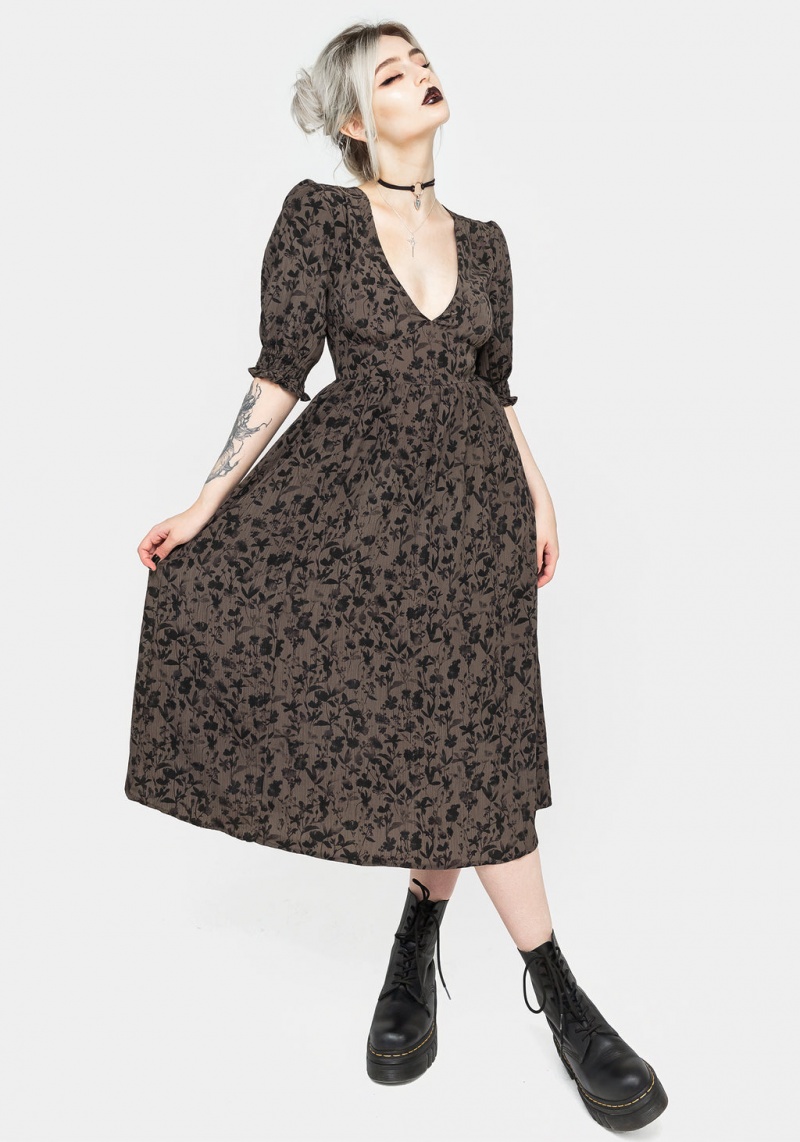 Disturbia Floromancy Midi Robe | ZIY-91566655