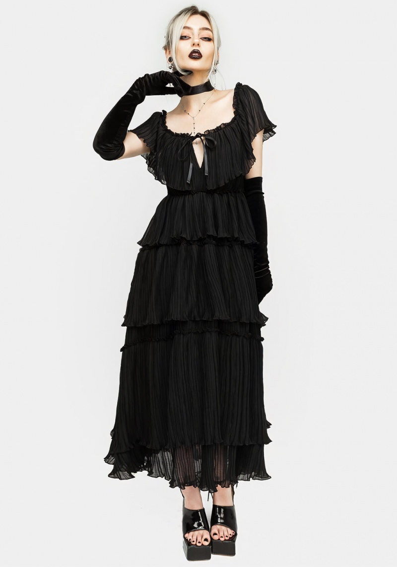 Disturbia Thornhille Tulle Tiered Midaxi Robe | INR-40065620