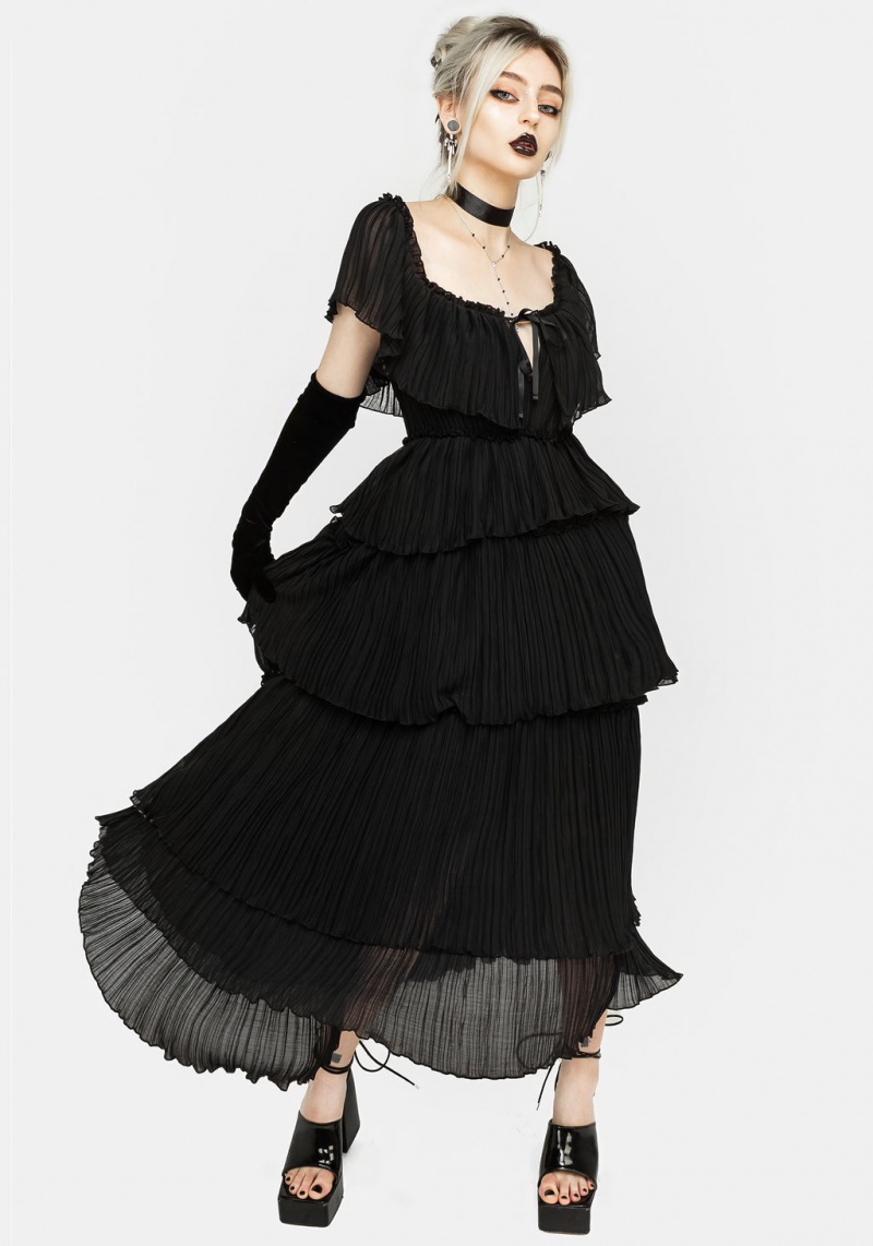 Disturbia Thornhille Tulle Tiered Midaxi Robe | INR-40065620