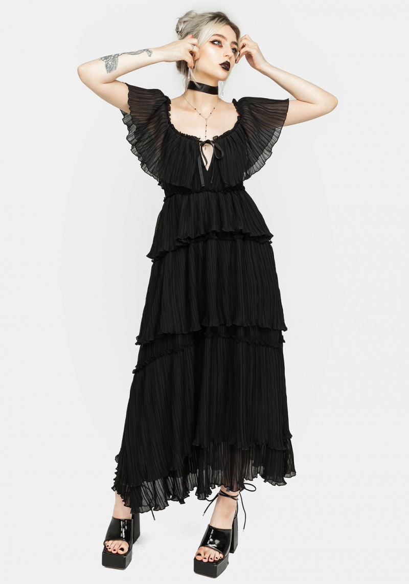 Disturbia Thornhille Tulle Tiered Midaxi Robe | INR-40065620