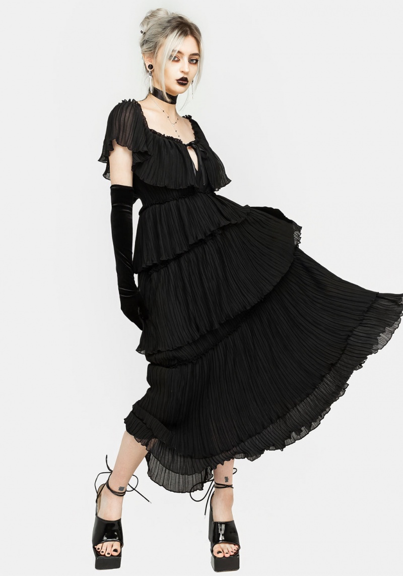 Disturbia Thornhille Tulle Tiered Midaxi Robe | INR-40065620