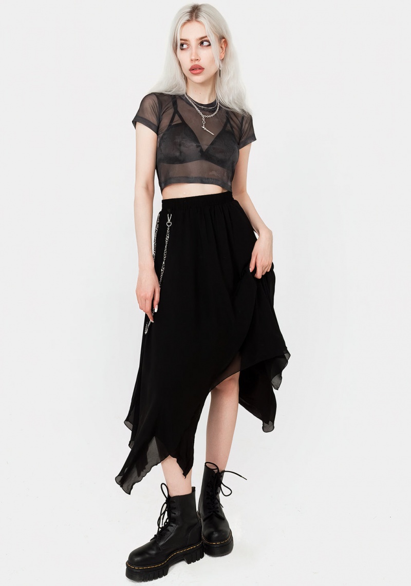 Disturbia Tempest Mesh Crop Top | AAU-79052437