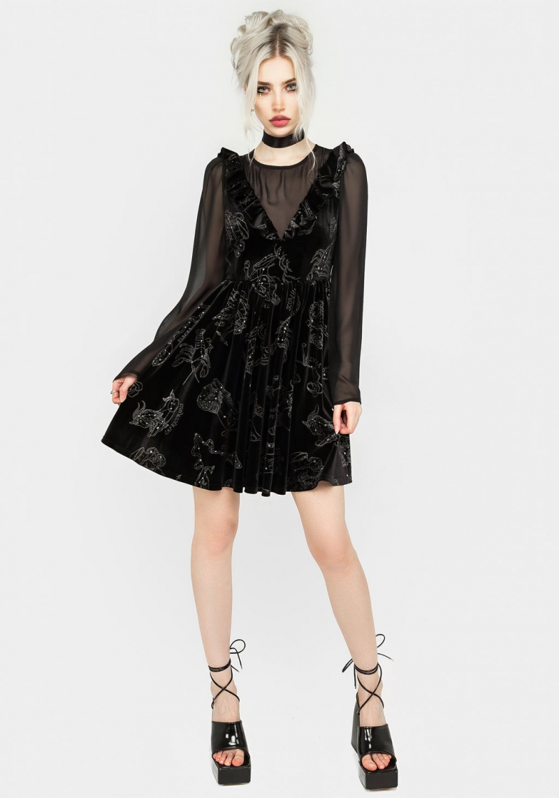 Disturbia Zodiac Foil Print Mini Robe | CFI-06139248