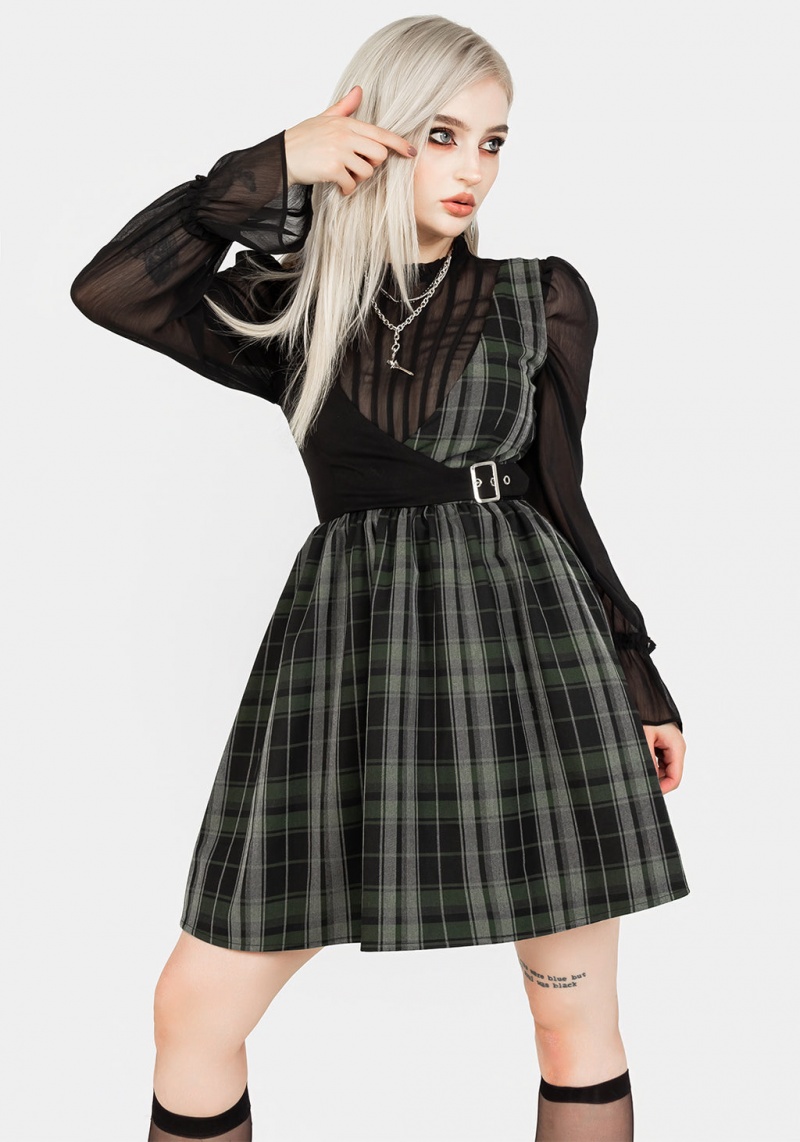 Disturbia Checkmate Wrap Suspender Mini Robe | CRZ-96616775