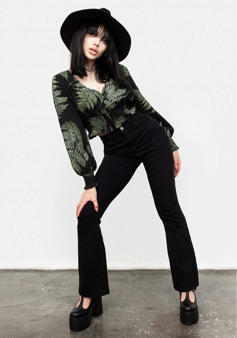 Disturbia Fern Flowy Sleeve Top | FKA-20365628