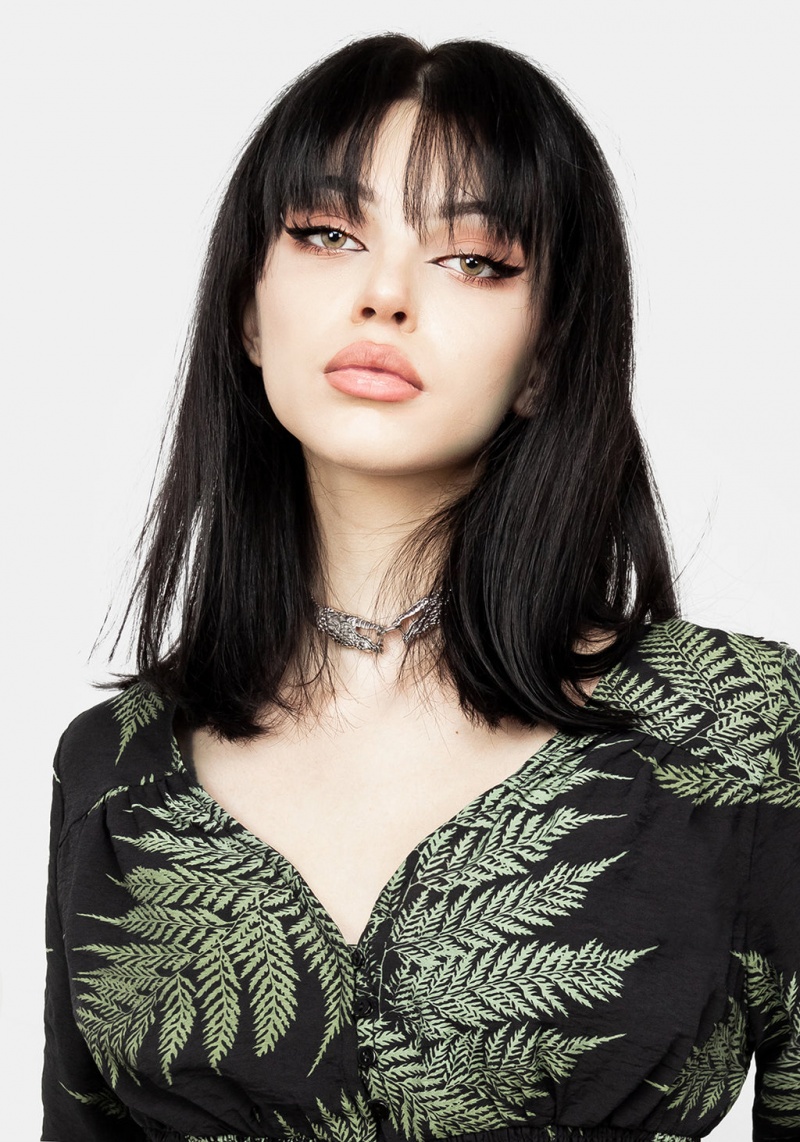 Disturbia Fern Flowy Sleeve Top | FKA-20365628