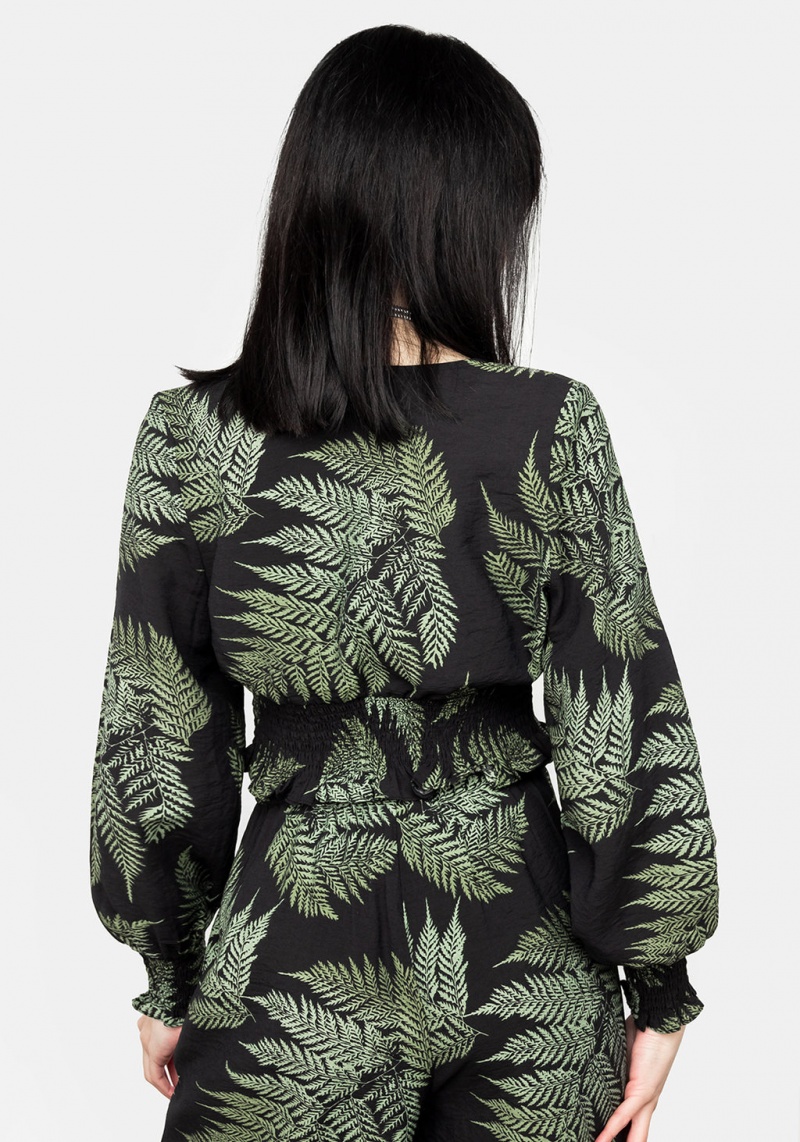 Disturbia Fern Flowy Sleeve Top | FKA-20365628