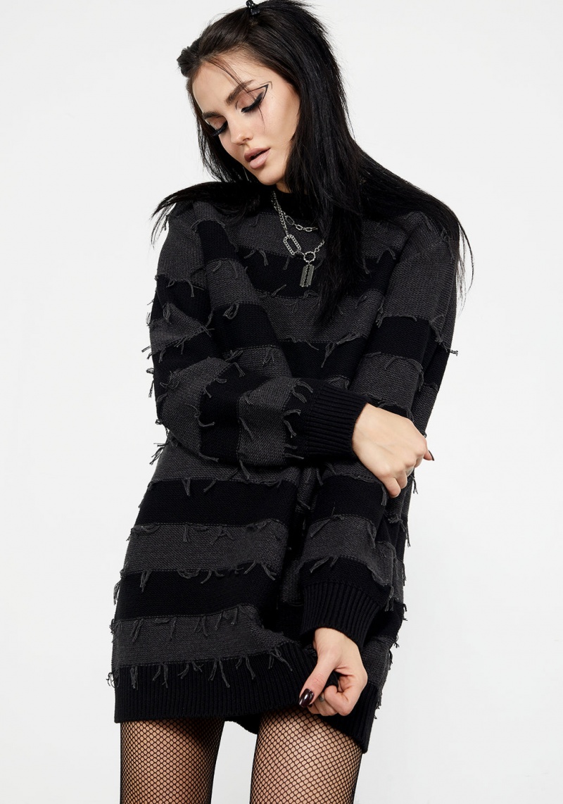 Disturbia Nancy Stripe Oversized Jumper | PWA-33046431