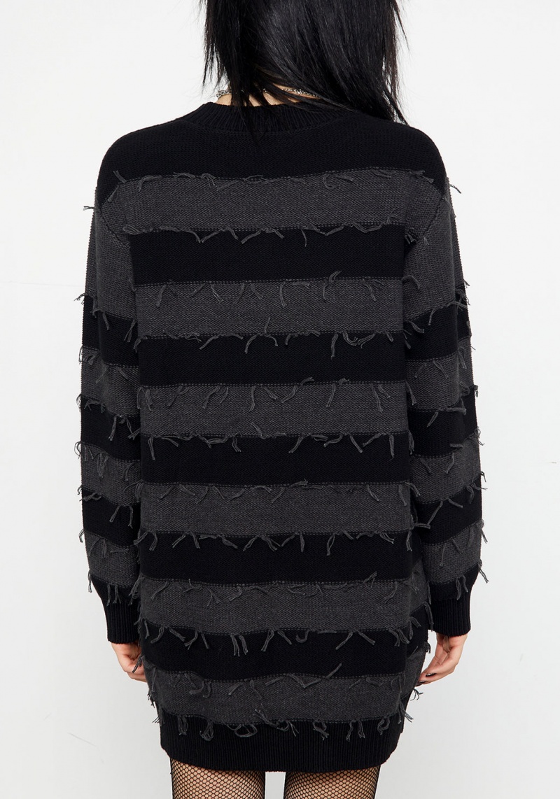 Disturbia Nancy Stripe Oversized Jumper | PWA-33046431